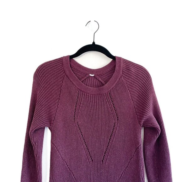 Lululemon The Sweater The Better Pullover Women’s 2/4 Berry Casual Yoga Pockets - Picture 3 of 12